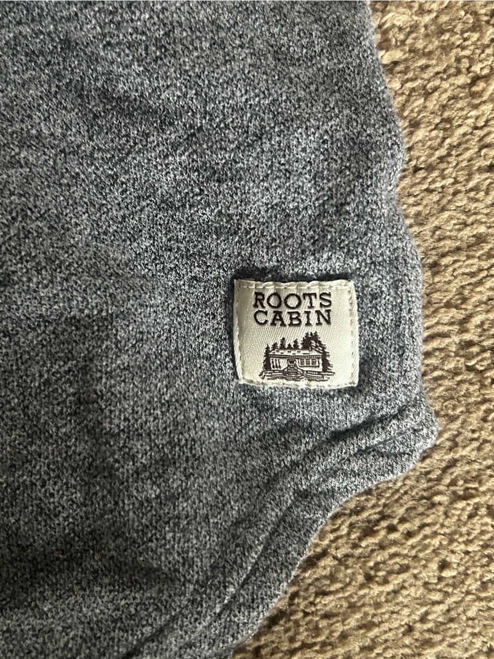 Roots Grey Sweater with White Patch Logo - Picture 2 of 4